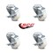 Service Caster 3 Inch Nylon Wheel Swivel Bolt Hole Caster Set with Brake SCC-BH20S314-NYS-TLB-4 - alternate 4